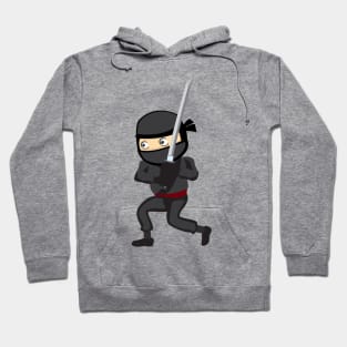 Cute Kawaii Ninja Warrior with Samurai Sword Hoodie